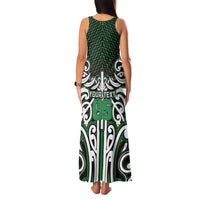 Custom Aotearoa Ngai Tahu Family Matching Tank Maxi Dress and Hawaiian Shirt Maori Tribal Pattern Mix Poutama