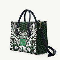 Custom Aotearoa Ngai Tahu Leather Bag Maori Tribal Pattern Mix Poutama