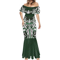 Custom Aotearoa Ngai Tahu Mermaid Dress Maori Tribal Pattern Mix Poutama LT05 - Polynesian Pride