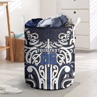 Custom Aotearoa Ngati Tuwharetoa Laundry Basket Maori Tribal Pattern Mix Poutama