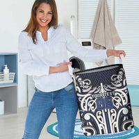Custom Aotearoa Ngati Tuwharetoa Laundry Basket Maori Tribal Pattern Mix Poutama