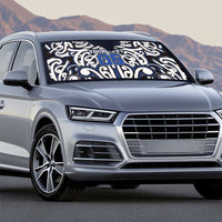 Custom Aotearoa Ngati Tuwharetoa Auto Sun Shade Maori Tribal Pattern Mix Poutama