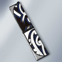 Custom Aotearoa Ngati Tuwharetoa Auto Sun Shade Maori Tribal Pattern Mix Poutama