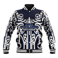 Custom Aotearoa Ngati Tuwharetoa Baseball Jacket Maori Tribal Pattern Mix Poutama