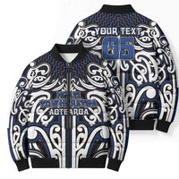 Custom Aotearoa Ngati Tuwharetoa Bomber Puffer Jacket Maori Tribal Pattern Mix Poutama
