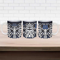 Custom Aotearoa Ngati Tuwharetoa Ceramic Mug Maori Tribal Pattern Mix Poutama