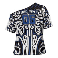 Custom Aotearoa Ngati Tuwharetoa Cross Shoulder Shirt Maori Tribal Pattern Mix Poutama LT05 - Polynesian Pride