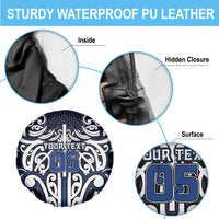 Custom Aotearoa Ngati Tuwharetoa Spare Tire Cover Maori Tribal Pattern Mix Poutama