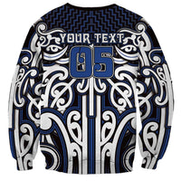 Custom Aotearoa Ngati Tuwharetoa Sweatshirt Maori Tribal Pattern Mix Poutama