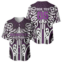 Custom Aotearoa Rangitane Baseball Jersey Maori Tribal Pattern Mix Poutama