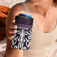 Custom Aotearoa Rangitane 4 in 1 Can Cooler Tumbler Maori Tribal Pattern Mix Poutama