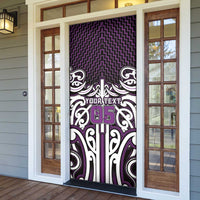Custom Aotearoa Rangitane Door Cover Maori Tribal Pattern Mix Poutama
