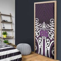 Custom Aotearoa Rangitane Door Cover Maori Tribal Pattern Mix Poutama