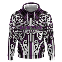 Custom Aotearoa Rangitane Hoodie Maori Tribal Pattern Mix Poutama
