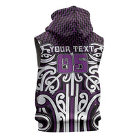 Custom Aotearoa Rangitane Sleeveless Hoodie Maori Tribal Pattern Mix Poutama LT05 - Polynesian Pride