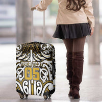 Custom Aotearoa Taranaki Luggage Cover Maori Tribal Pattern Mix Poutama