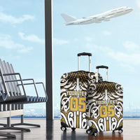 Custom Aotearoa Taranaki Luggage Cover Maori Tribal Pattern Mix Poutama