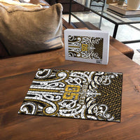 Custom Aotearoa Taranaki Puzzle Maori Tribal Pattern Mix Poutama