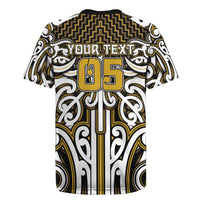 Custom Aotearoa Taranaki Rugby Jersey Maori Tribal Pattern Mix Poutama