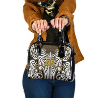 Custom Aotearoa Taranaki Shoulder Handbag Maori Tribal Pattern Mix Poutama LT05 One Size Yellow - Polynesian Pride