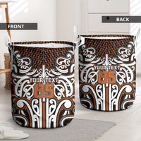 Custom Aotearoa Waikato Laundry Basket Maori Tribal Pattern Mix Poutama