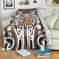 Custom Aotearoa Waikato Blanket Maori Tribal Pattern Mix Poutama