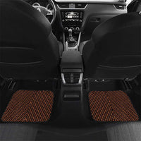 Custom Aotearoa Waikato Car Mats Maori Tribal Pattern Mix Poutama LT05 Set 2pcs - Back Orange - Polynesian Pride