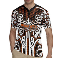 Custom Aotearoa Waikato Rugby Jersey Maori Tribal Pattern Mix Poutama LT05 - Polynesian Pride