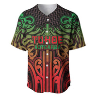 Custom Aotearoa Tuhoe Baseball Jersey Maori Tribal Pattern Mix Poutama