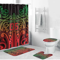Custom Aotearoa Tuhoe Bathroom Set Maori Tribal Pattern Mix Poutama