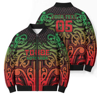 Custom Aotearoa Tuhoe Bomber Puffer Jacket Maori Tribal Pattern Mix Poutama LT05 - Polynesian Pride