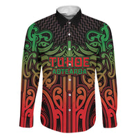 Custom Aotearoa Tuhoe Family Matching Puletasi and Hawaiian Shirt Maori Tribal Pattern Mix Poutama