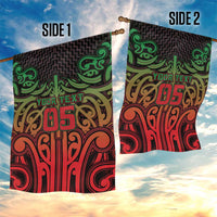 Custom Aotearoa Tuhoe Garden Flag Maori Tribal Pattern Mix Poutama