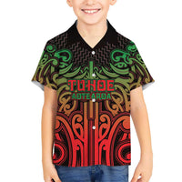 Custom Aotearoa Tuhoe Hawaiian Shirt Maori Tribal Pattern Mix Poutama