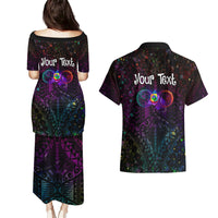 I See Your True Colors Personalised Couples Matching Puletasi and Hawaiian Shirt Autism Awareness LT05 - Polynesian Pride