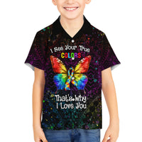 I See Your True Colors Personalised Family Matching Tank Maxi Dress and Hawaiian Shirt Autism Awareness