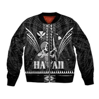 Personalised Hawaii Happy King Kamehameha Day Bomber Jacket Kakau Pattern