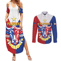 Personalised Philippines Independence Day Couples Matching Summer Maxi Dress and Long Sleeve Button Shirt Maligayang Araw ng Kalayaan Filipino Carabao