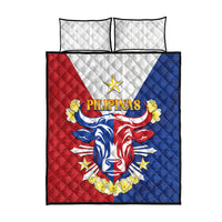 Philippines Independence Day Quilt Bed Set Maligayang Araw ng Kalayaan Filipino Carabao