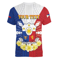 Personalised Philippines Independence Day Women V-Neck T-Shirt Maligayang Araw ng Kalayaan Filipino Carabao