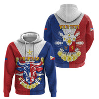 Personalised Philippines Independence Day Zip Hoodie Maligayang Araw ng Kalayaan Filipino Carabao