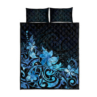 Matariki New Zealand Quilt Bed Set Maori Pattern Blue Galaxy