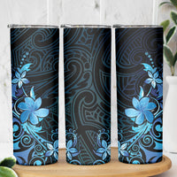 Matariki New Zealand Skinny Tumbler Maori Pattern Blue Galaxy