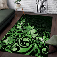 Matariki New Zealand Area Rug Maori Pattern Green Galaxy