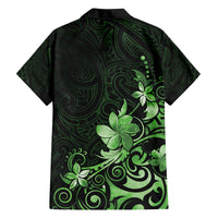 Matariki New Zealand Family Matching Long Sleeve Bodycon Dress and Hawaiian Shirt Maori Pattern Green Galaxy