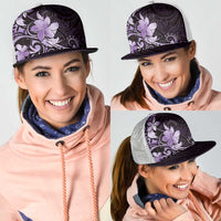 Matariki New Zealand Mesh Trucker Cap Maori Pattern Purple Galaxy