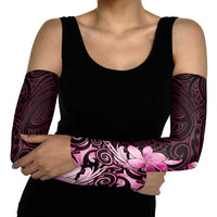 Matariki New Zealand Arm Sleeves Maori Pattern Pink Galaxy - Polynesian Pride