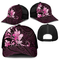 Matariki New Zealand Mesh Trucker Cap Maori Pattern Pink Galaxy
