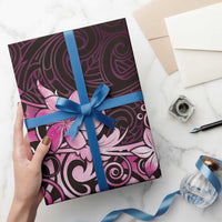 Matariki New Zealand Wrapping Paper Maori Pattern Pink Galaxy - Polynesian Pride