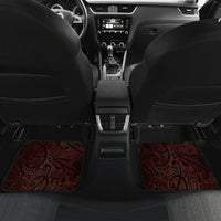 Matariki New Zealand Car Mats Maori Pattern Red Galaxy LT05 Set 2pcs - Back Red - Polynesian Pride